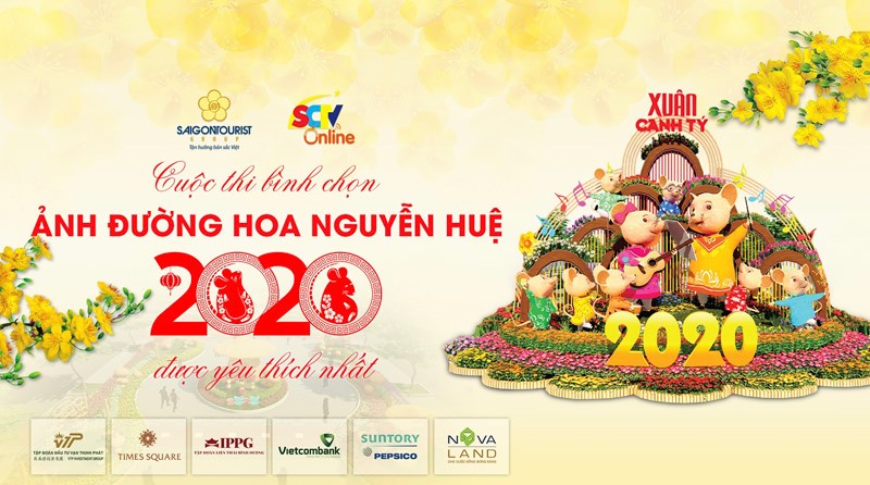 Bình chọn ảnh Đường hoa Nguyễn Huệ 2020 được yêu thích nhất